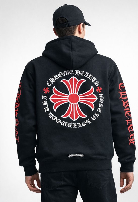 black chrome hearts hoodie