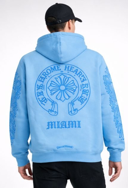 blue chrome hearts hoodie