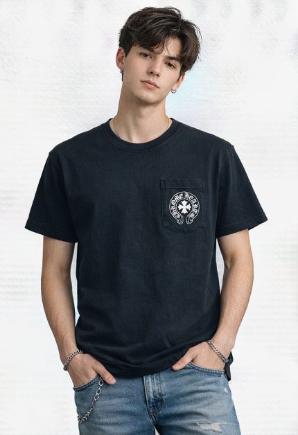 Chrome hearts eye chart spell out t shirts black