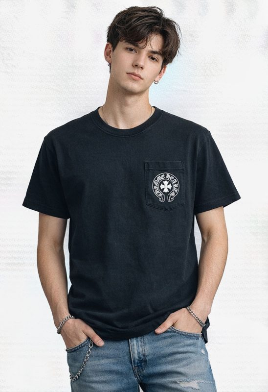 Chrome hearts eye chart spell out t shirts black