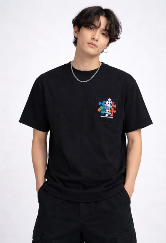 chrome hearts multicolor cross t-shirt