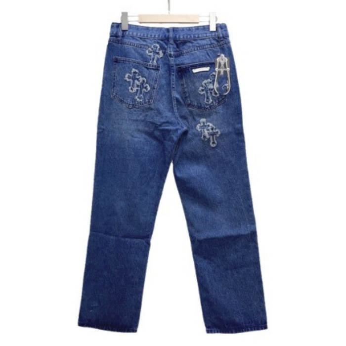 Chrome-Heart-Zipper-Jeans-back Chrome hearts zipper jeans