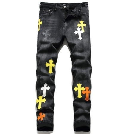 Chrome hearts logo jeans