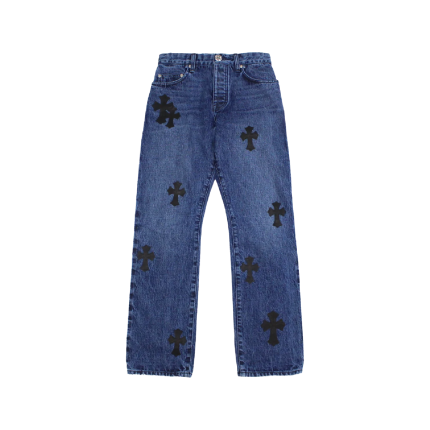 Chrome hearts leather jeans