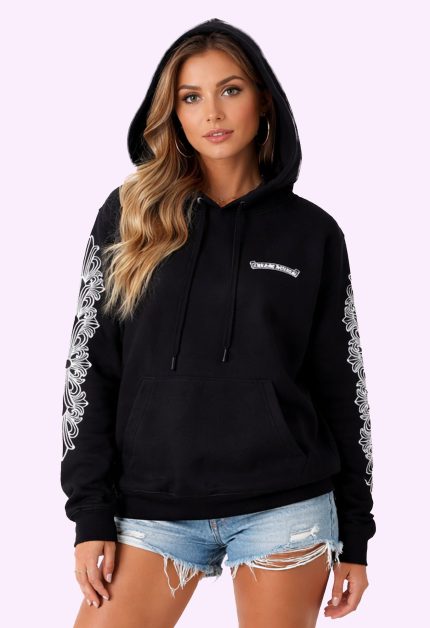 Chrome Hearts Eye Chart Pink Dagger Pullover Hoodie