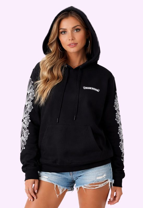 Chrome Hearts Eye Chart Pink Dagger Pullover Hoodie