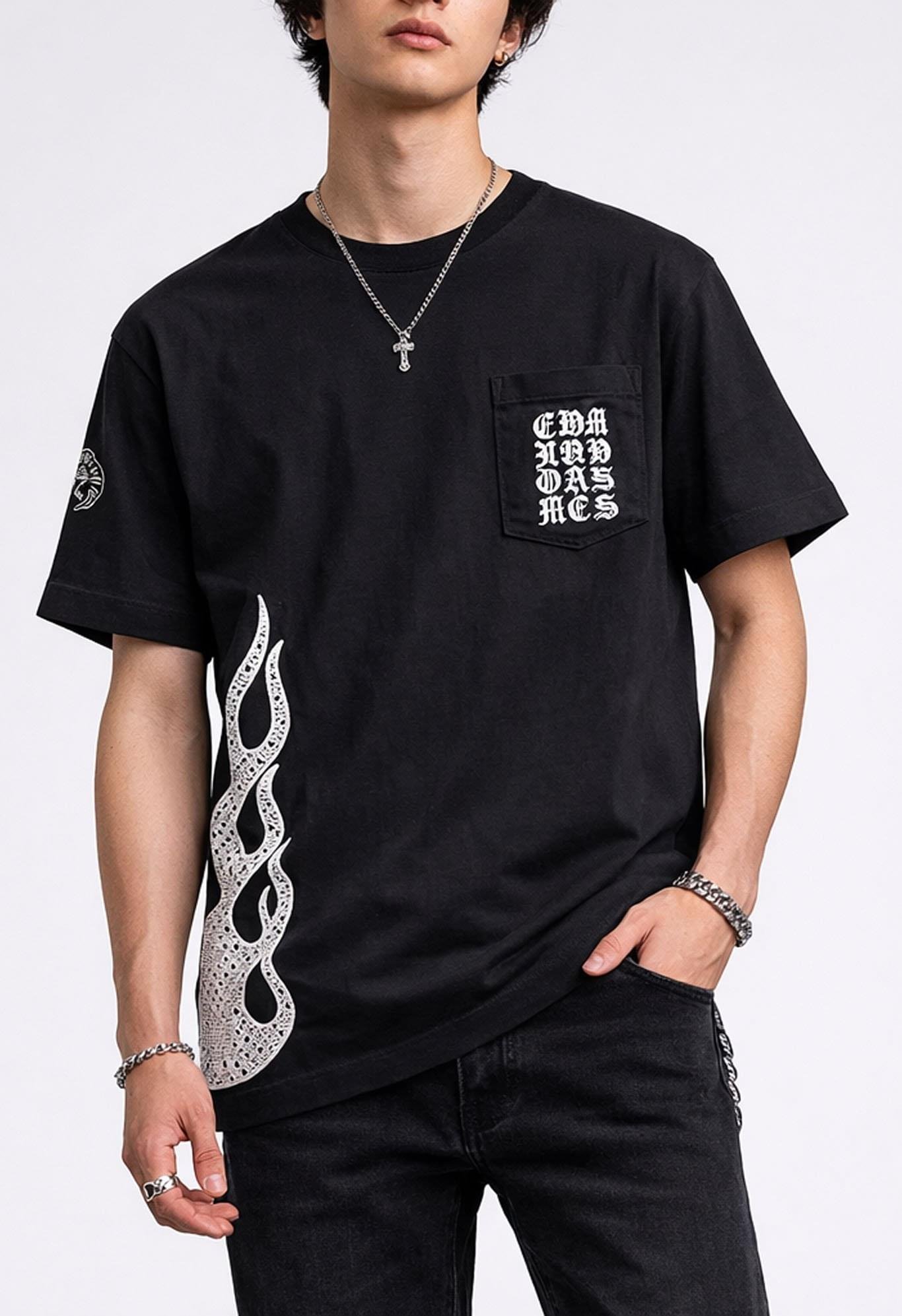 chrome-hearts-fire-t-shirt-black-men Chrome hearts t shirt
